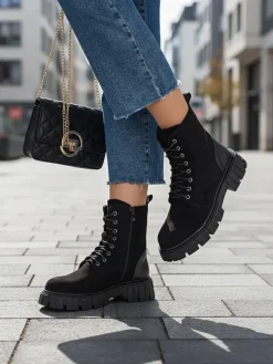 Royalfashion Eko zamszowe damskie botki workery Edvines