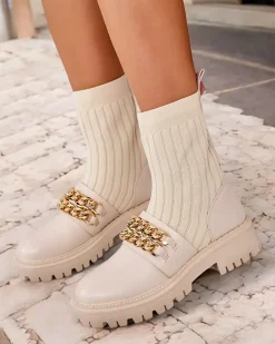 Royalfashion Eleganckie botki damskie z ozdobą Olluf