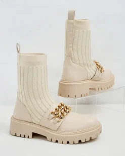 Royalfashion Eleganckie botki damskie z ozdobą Olluf