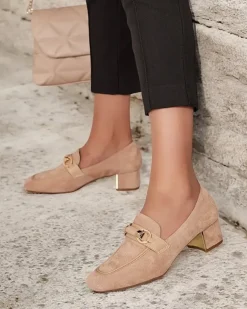 Royalfashion Eleganckie mokasyny damskie na niskim słupku Orino