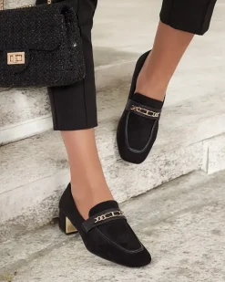 Royalfashion Eleganckie mokasyny damskie na niskim słupku Oflem