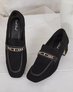 Royalfashion Eleganckie mokasyny damskie na niskim słupku Oflem