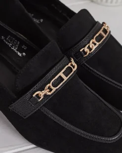 Royalfashion Eleganckie mokasyny damskie na niskim słupku Oflem