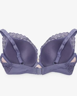 Royalfashion Fioletowo-różowy koronkowy biustonosz damski