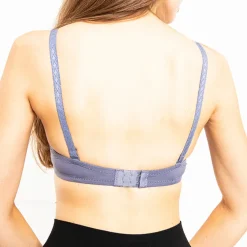 Royalfashion Fioletowy damski biustonosz koronkowy