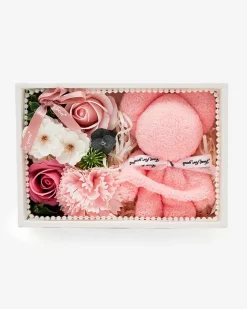 Royalfashion Flowerbox Kwiaty w pudełku z misiem