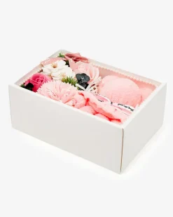 Royalfashion Flowerbox Kwiaty w pudełku z misiem