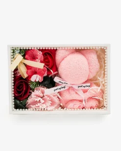 Royalfashion Flowerbox Kwiaty w pudełku z misiem