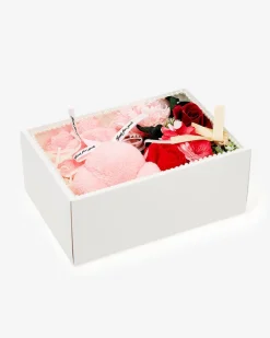 Royalfashion Flowerbox Kwiaty w pudełku z misiem