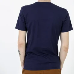 Royalfashion Granatowa bawełniana koszulka męska z printem