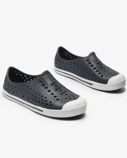 Royalfashion Granatowe ażurowe dziecięce gumowe trampki Jiteri