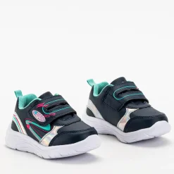 Royalfashion Granatowo - miętowe buty sportowe dziewczęce Mikorasi