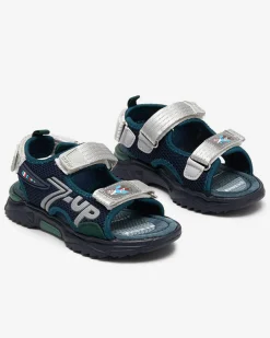 Royalfashion Granatowo-zielone sandały dziecięce Doniso