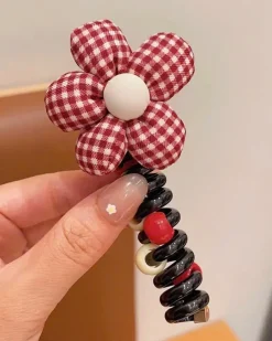 Royalfashion Gumka do włosów sprężynka z kwiatuszkiem Blossom Coil