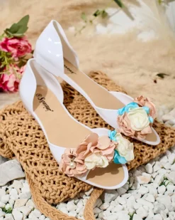 Royalfashion Gumowe baleriny z kwiatem Koddies