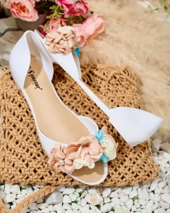 Royalfashion Gumowe baleriny z kwiatem Koddies