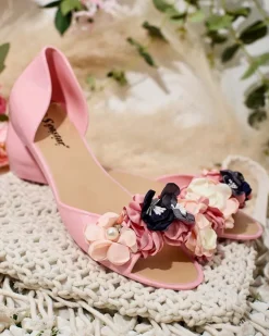 Royalfashion Gumowe baleriny z kwiatem Koddies