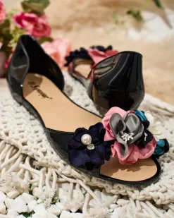 Royalfashion Gumowe baleriny z kwiatem Koddies