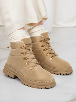 Royalfashion Jasnobrązowe trapery damskie Develier