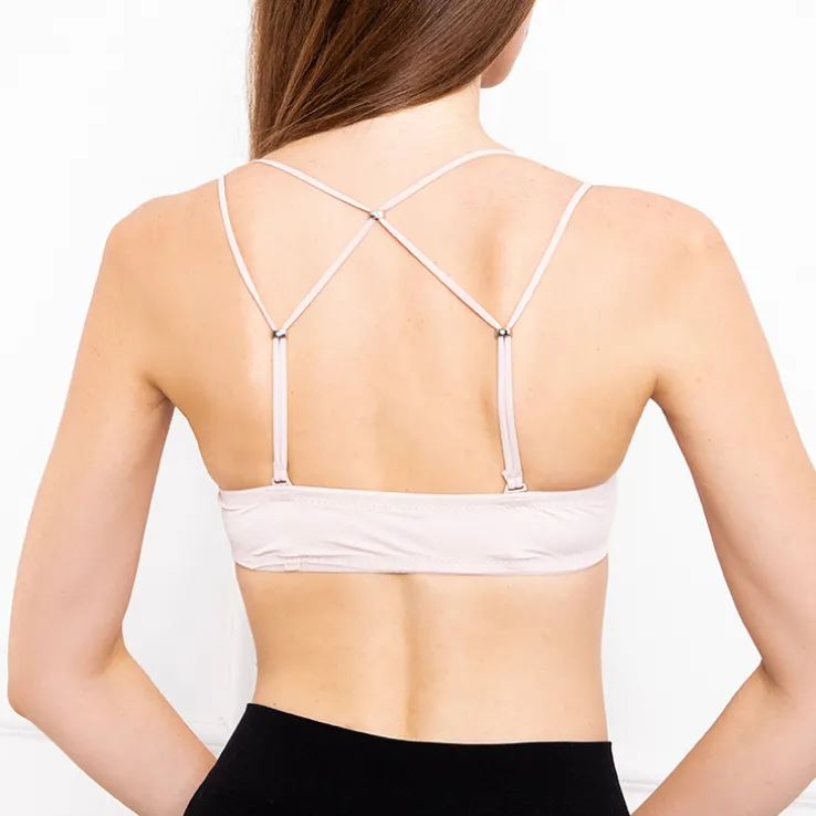 Royalfashion Jasnoróżowy damski biustonosz push up bez zapięcia