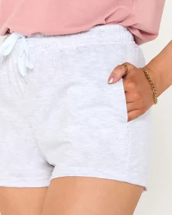Royalfashion Jasnoszare krótkie damskie spodenki sportowe