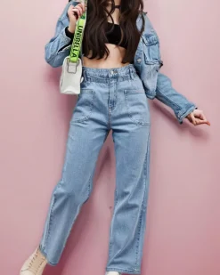 Royalfashion Jeansowe spodnie boyfriend damskie