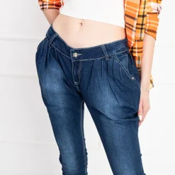 Royalfashion Jeansy damskie z niskim stanem