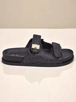 Royalfashion Klapki damskie z plecionką Delibeli