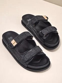 Royalfashion Klapki damskie z plecionką Delibeli