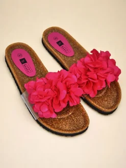 Royalfashion Klapki damskie z kwiatuszkami Flora Soft