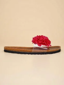 Royalfashion Klapki damskie z kwiatuszkami Flora Soft