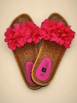 Royalfashion Klapki damskie z kwiatuszkami Flora Soft