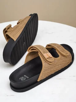 Royalfashion Klapki damskie z plecionką Delibeli