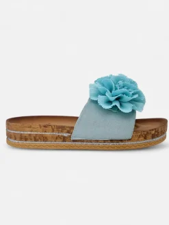 Royalfashion Klapki damskie z kwiatuszkami Focce