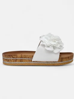 Royalfashion Klapki damskie z kwiatuszkami Focce