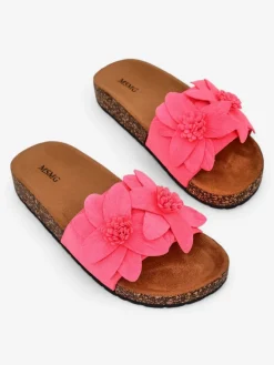 Royalfashion Klapki damskie z kwiatuszkami Foules