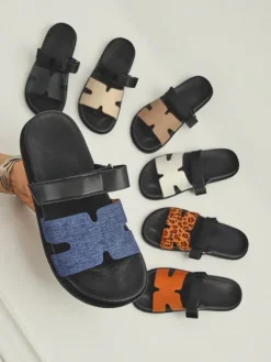 Royalfashion Klapki damskie z eko skóry FlexiComfi