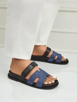 Royalfashion Klapki damskie z eko skóry FlexiComfi