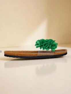 Royalfashion Klapki damskie z kwiatuszkami Flora Soft