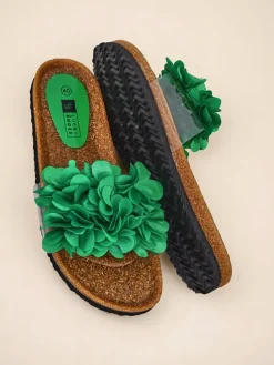 Royalfashion Klapki damskie z kwiatuszkami Flora Soft