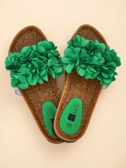 Royalfashion Klapki damskie z kwiatuszkami Flora Soft