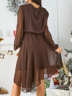 Royalfashion Klasyczna damska sukienka do kolana