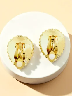 Royalfashion Klipsy kolczyki damskie z kryształem i cyrkoniami