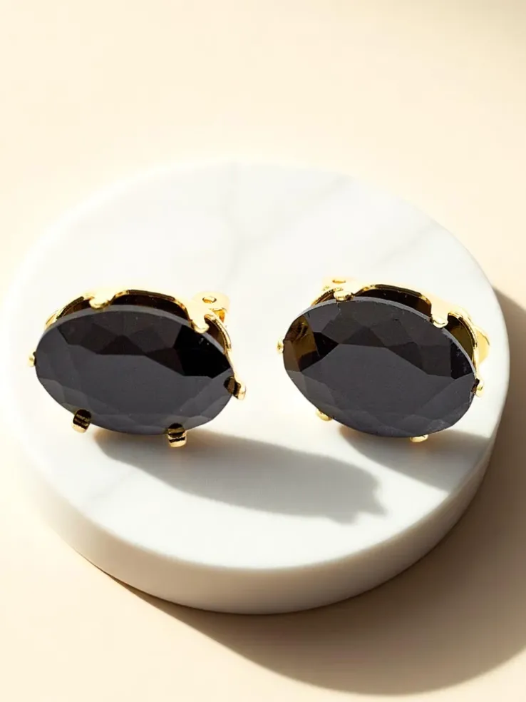 Royalfashion Klipsy kolczyki damskie z kryształem