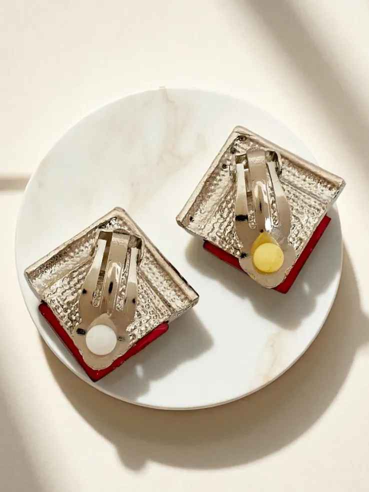 Royalfashion Klipsy kolczyki damskie z kryształem i cyrkoniami