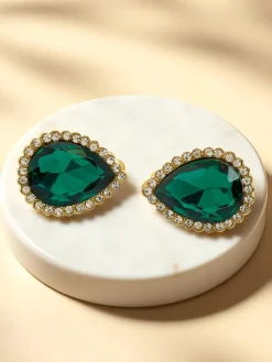 Royalfashion Klipsy kolczyki damskie z kryształem i cyrkoniami