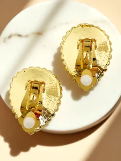 Royalfashion Klipsy kolczyki damskie z kryształem i cyrkoniami