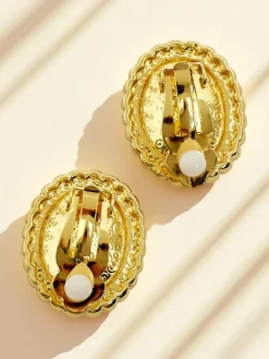 Royalfashion Klipsy kolczyki damskie z kryształem i cyrkoniami