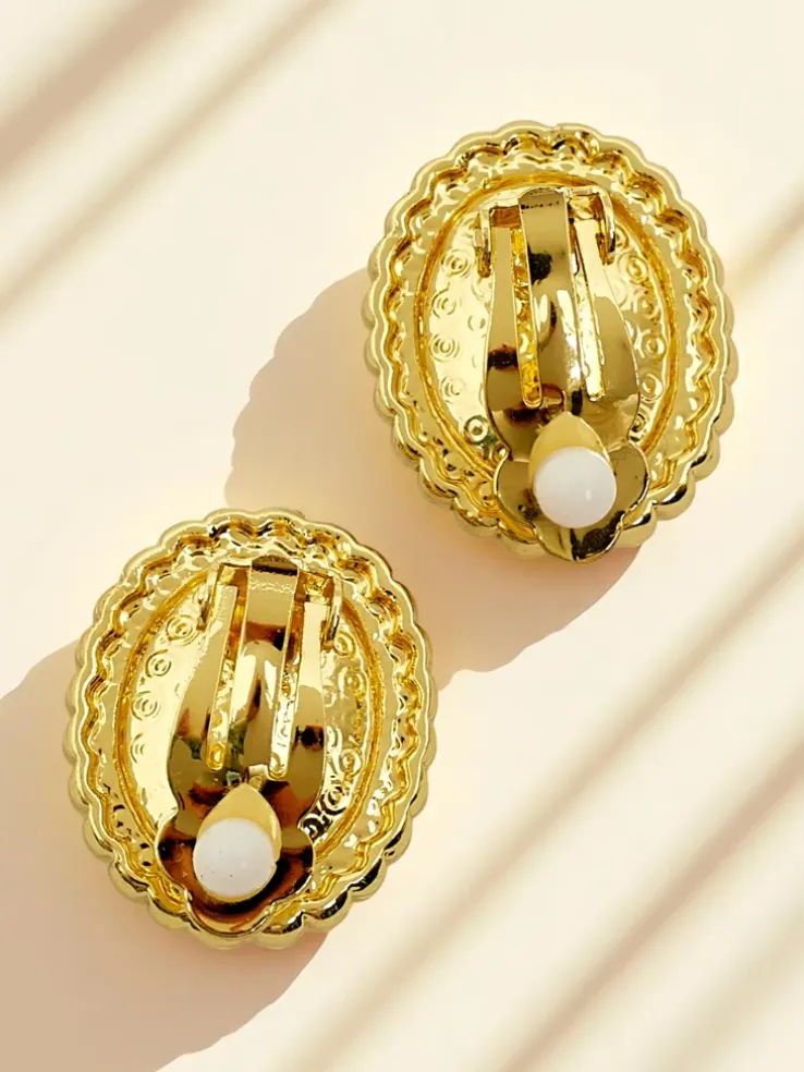 Royalfashion Klipsy kolczyki damskie z kryształem i cyrkoniami