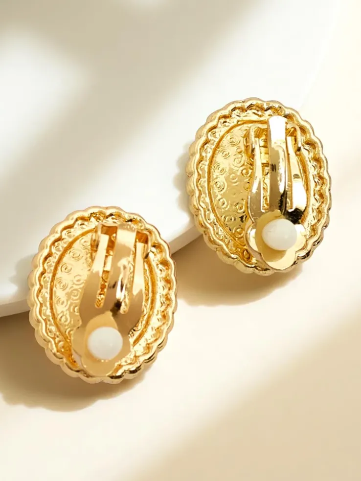 Royalfashion Klipsy kolczyki damskie z kryształem i cyrkoniami